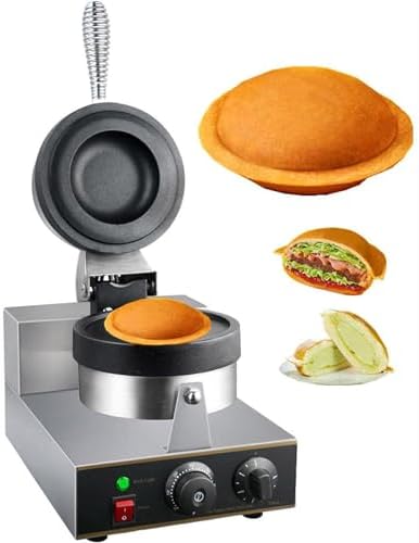 Electric Sandwich Machine Indoor Grill with Non-Stick Pan Panini Press Burger Waffle Maker Machine Independent Temperature Control Opens 90 Degrees,A