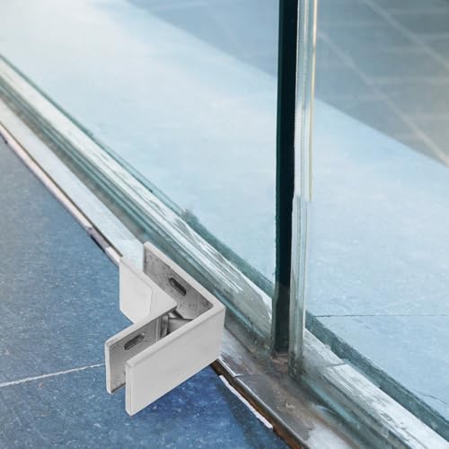 Abrazadera de vidrio de 90° en acero inoxidable con sistema antideslizante 6