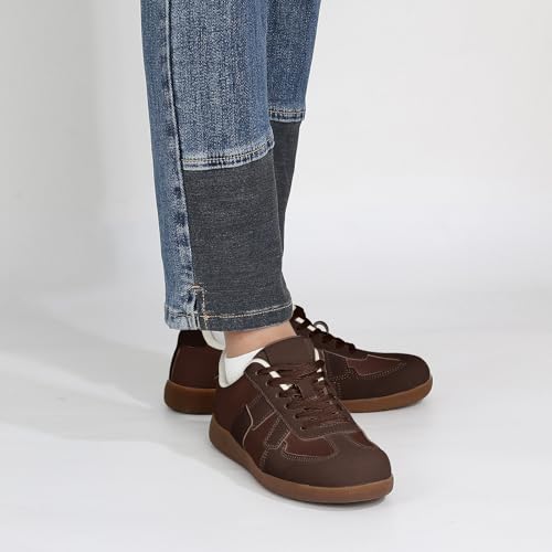 Womens Fashion Sneakers Casual Retro Walking Shoes Comfortable Lace-Up Skate Shoes with Arch Support4