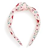 Vera Bradley Women's Knotted Headband, Imperial Hearts Pink - Recycled Cotton, One Size