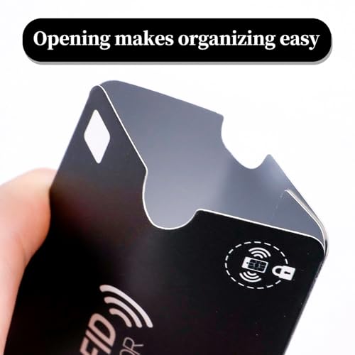 RFID Blocking Sleeves 12-Pack Credit Card Protector, Signal Vault Blocking Slim Card pouch, Anti-Skimmer Protective Card Holder Safe Shield Protection Wallet Purse3