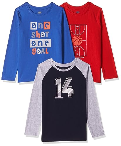 Image of Amazon Brand - Jam & Honey Boy's Regular Fit T-Shirt (Pack of 3)