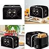 Kathyboom Black Cat Eyes Blender Mixer Covers Toaster Dust Cover 4 Slice Dust Resistant Bread Maker Dust Cover Small Kicthen Appliance Protector #1