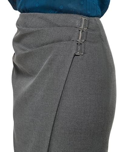 DKNY Womens Office Suit Separate Pencil Skirt Gray 44