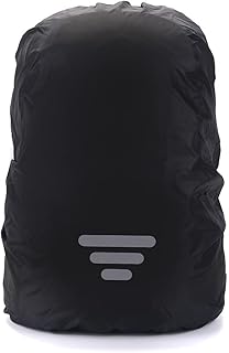 Mochila para caminhadas e ciclismo ao ar livre, capa impermeável preta