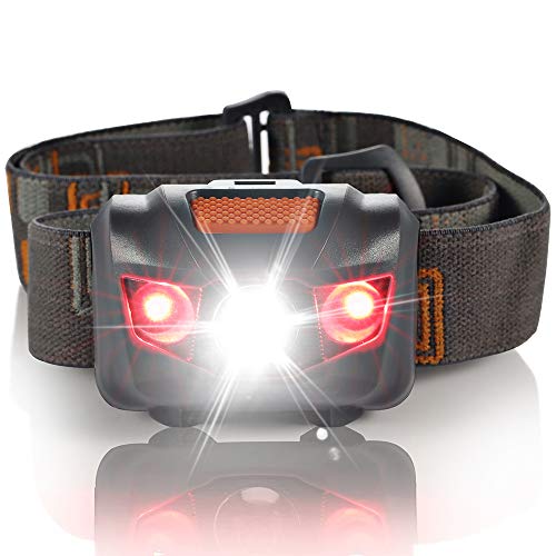Headlamp, LED Headlight 4 Modes Outdoor Head Flashlight Adjustable Headlamp IPX6 Waterproof Headlight
