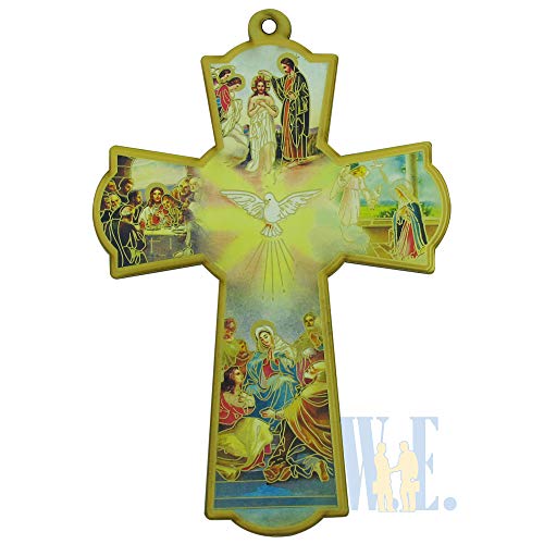 We Baptism Wall Cross Favor In Decorated Organza Bag (12Pcs) Confirmation Gift For Guests #TOP1