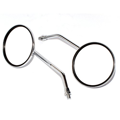 Yibid Universal 4" Motorcycle Rearview Mirrors For Harley Honda Yamaha Kawasaki Go Kart Vespa Sym Shadow Custom Suzuki Ducati Scooter Hyosung Kymco Victory Vulcan Sports Dirt Bike #TOP4