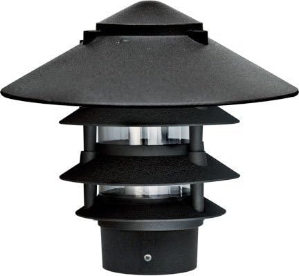 Dabmar Lighting D5400-B Pagoda Fixture 4 Tier 10 Top 3 Base I Light, Black Finish by Dabmar Lighting