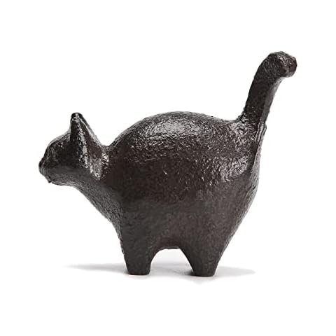 BRASSTAR Cast Iron 2'' Cat Statue Paper Weights Cute Animal Figurine Desk Office Home Decor Collectible TQGJPT164 Cover
