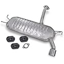 BESTPRICE Auspuff Schalldämpfer Set 1x Endschalldämpfer, mit Montagematerial Kompatibel mit HYUNDAI TUCSON (JM), TUCSON Kasten/SUV (JM), KIA SPORTAGE II (JE_, KM)