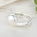 WOSTU Xmas Gifts for Women 925 Sterling Silver Cultured Shell Pearl Cocktail Rings Anniversary Statement Promise Rings for Her