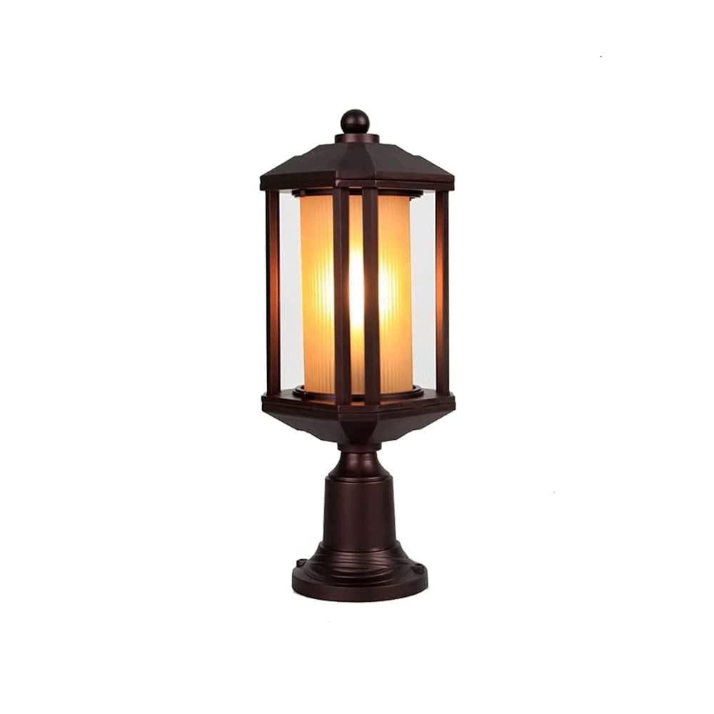 SMCCYYSD Nordic Outdoor Waterproof Pillar Lamp, E27 Snail -mouth Lamps, Aluminum Alloy Villa Courtyard Landscape Lights, Wall -on -wall Decoration Lighting Fixtures