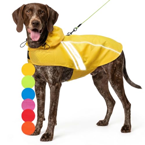 VIVAGLORY Dog Raincoat Wetoff Dog Rain Coat, XL, Yellow