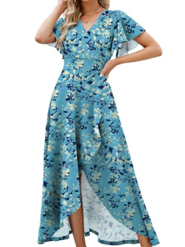 Image of ZZV Formal Dresses for Women Gowns Evening V Neck Wedding Guest Dresses