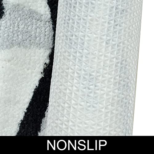 Tealp Cute Bath Mat Washable Bathroom Rugs Non Slip Floor Tiger Rugs For Boys, Kids Water Absorbent Animal Rug For Kitchen/Bedroom/Living Room/Toilet 20X23In, 21.5"X32.4" (White) #TOP6