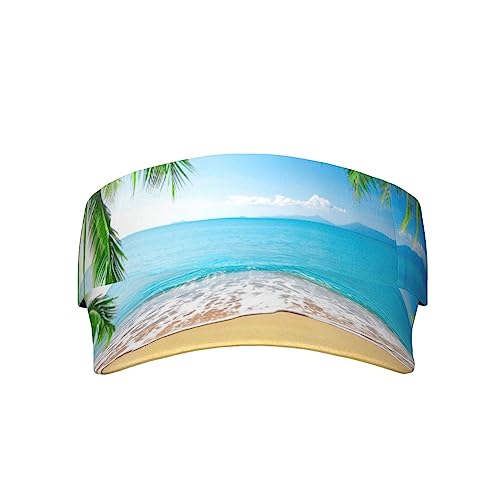 Chapeau de soleil réglable respirant en motif palmier pour les sorties d'été