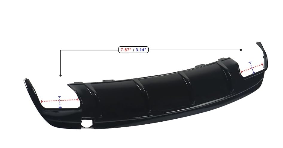 Difusor trasero para parachoques Benz CLA W117 C117 de 2012 a 2018 con colas de escape 3