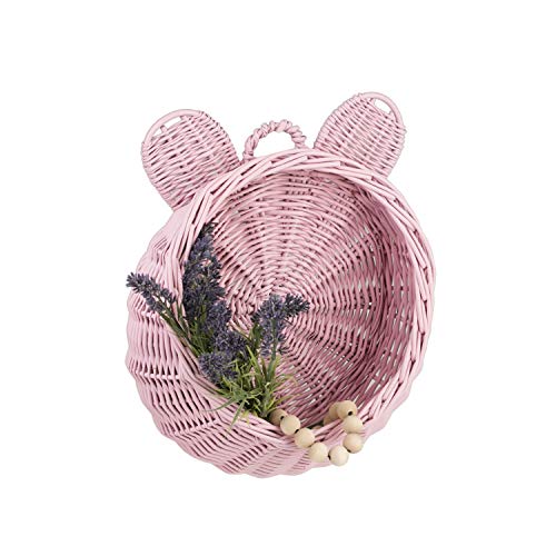 Panier de rangement en osier rose e-wicker24, une création artisanale durable