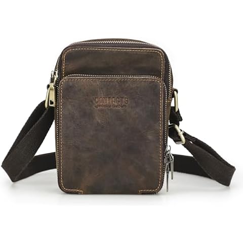 Contacts Crazy Horse Leather Crossbody Bag Cover