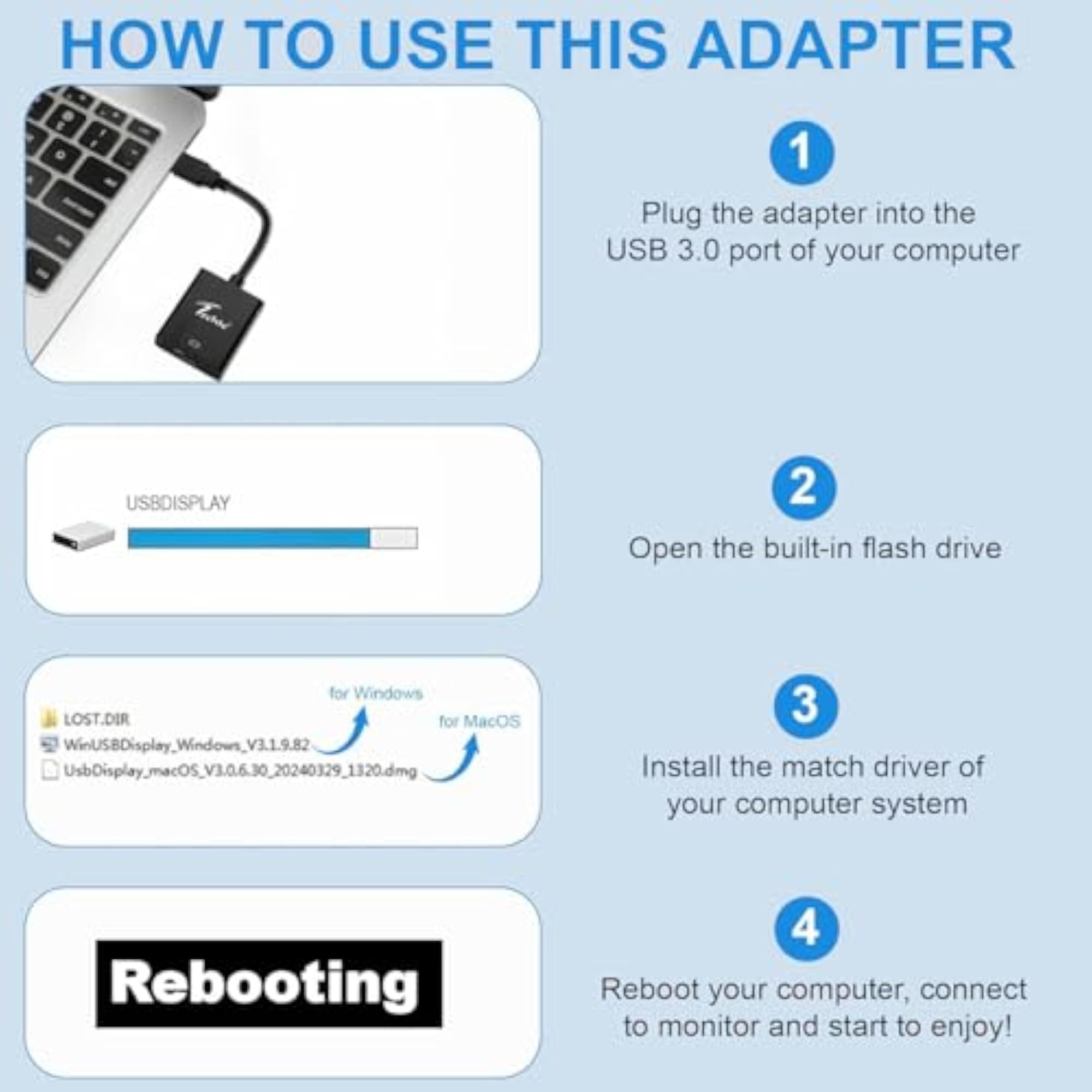 USB to HDMI Converter, Full HD 1080p