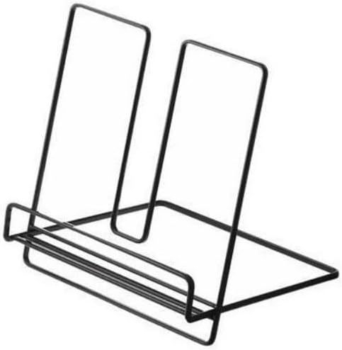 Tablet Display Rack Desktop Storage Magazine Recipe Foldable Iron Bookshelf, Decoration
