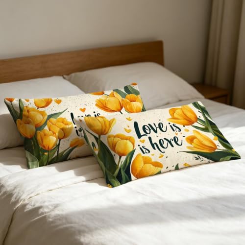 Housse Coussin Tulipe 40x80 Impression Recto Verso Réaliste