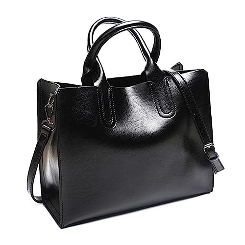 Sac cabas PU pour femme noir pour ne plus manquer d'espace chaque jour