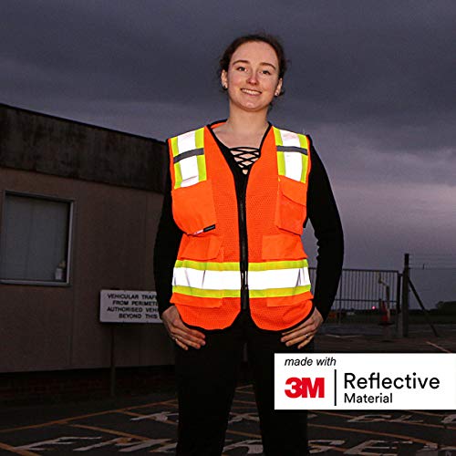 Salzmann 3M Multi-Pocket Safety Vest - Reflective High Visibility Vest - Made With 3M Reflective Material - Meets Ansi/Isea107 #TOP4