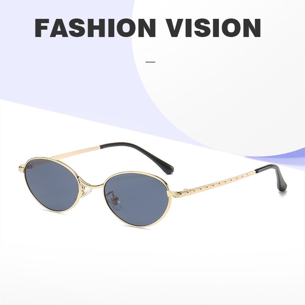 Retro Oval Small Glasses Cross-Border Fashion Hip Hop Street Photo Sun Glasses Travel Holiday Sunglasses