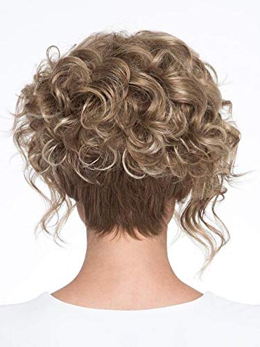 Miniatura 5 de Envy Wigs Kelsey - Peluca de color negro de 11 pulgadas asimétrica en ángulo Bob largo y lujoso, rizos coquetos sintéticos, monofilamento superior,