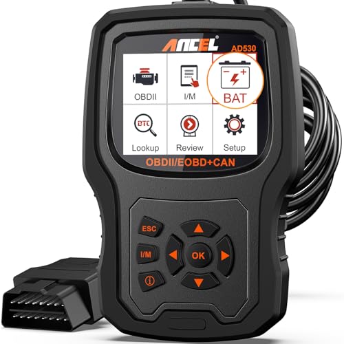 ANCEL AD530 OBD2 Scanner ferramenta de diagnóstico, leitor universal de código de motor com dados em tempo real, ferramenta de diagnóstico de carro com testador de bateria atualizado e todas as