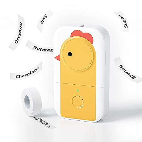 Label Maker Machine with Tape - Upgraded Phomemo D30 Bluetooth Label Maker, Compatible with iOS + Android, Wireless Label Printer Suitable for Home & Office Organization, with 1 Roll 0.59" Label Tape
