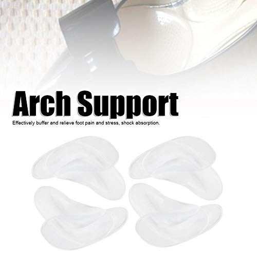 Arch Support Inserts, Transparent Silicone Non Slip Arch Supports Foot Arch Support Flat Feet Support for Women Men