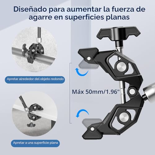 Brazo mágico con abrazadera Super Clamp para evitar caídas de monitor 3