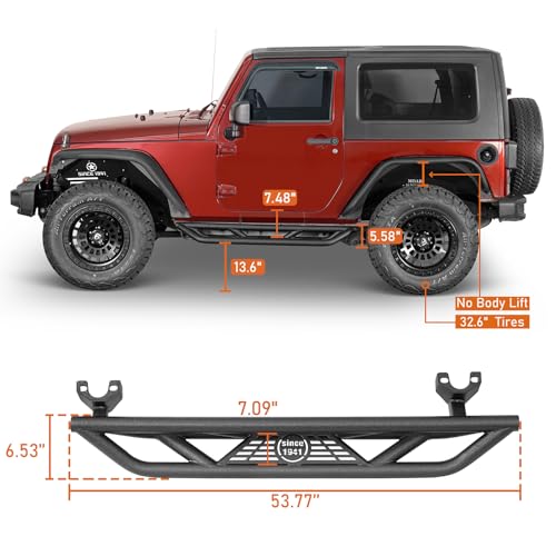 Estribos laterales para Jeep Wrangler JK 2 puertas 2007-2018 miniatura 5