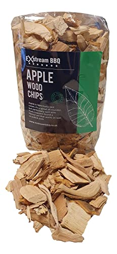 Exstream BBQ Barbecue Smoking Wood Chips *Over 16 Great Flavours in 1, 5 & 10 Litres* (Apple 1 Litre)