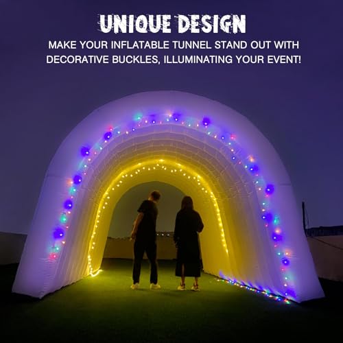 Image of OZIS 16Ft Inflatable Tunnel Entrance Sports with Installed Blower Inflatable Football Tunnel Tent Entryway for Business Advertising Event Exhibition Promotion(Rainbow,16x10x10Ft)
