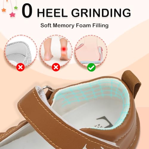 L-RUN Toddler Girl Mary Jane Dress Shoes Little Girls Uniform School Shoes Non-Slip Ballet Flats Flower Girls Shoes for Wedding Party Concert3