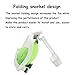 Diving Masks Diving Full Dry Snorkeling Set Full Face Diving Equipment for Beginners 4 Colors Swimming with Snorkel, Small, Green(Large-50CM)