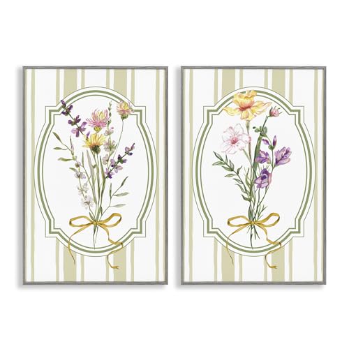 Wildflower Bundles tableau fleurs lot de 2 giclées encadrées Stupell Industries