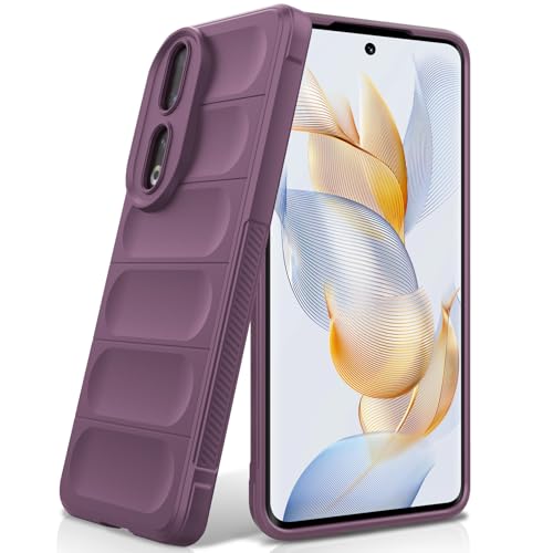 BonYonka Silicone Case Compatible with Honor 90 Anti-Scratch Microfiber Lining Shockproof Case with Camera Protection Purple