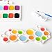 ANLYAWX Ceramic Paint Palette - Portable Watercolor Trays for Artists | Easy-Clean Porcelain Mixing Palette with Thumb Stopper Unique Bubble Shape Design for Adult Kids and Travel Use