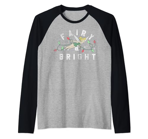 T-shirt raglan fée Clochette Disney le cadeau idéal pour Noël