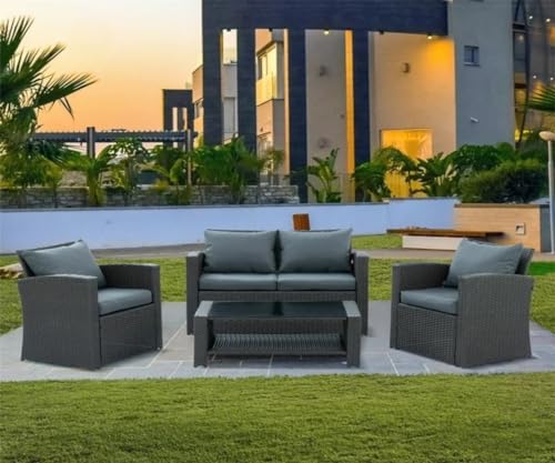 Image of Patio Furniture Set, 4 Pieces (Grey@0743)