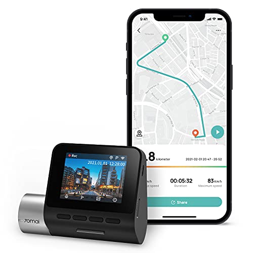 70mai Dash Cam Pro Plus+ A500S, High Resolution 1944P Ultra Full HD, Built in WiFi GPS Smart Dash Cam Recorder, ADAS, Sony IMX335, 2   IPS LCD Screen, 140° Wide Angle FOV, WDR, Superior Night Vision