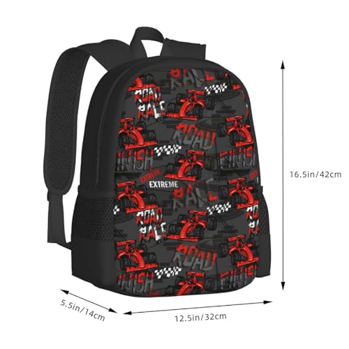 Car Racing Backpack Large Capacity Backpacks Leisure Travel Daypack 12.5X5.5X16.5 inch2