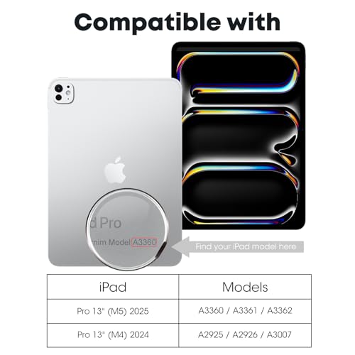 Image of JKSML 2-Pack Screen Protector for iPad Pro 13 Inch M5 /M4 (2025 /2024), Tempered Glass UltraFit Tray for Easy Installation, Case Friendly, Bubble-Free, Face ID & Apple Pencil Support