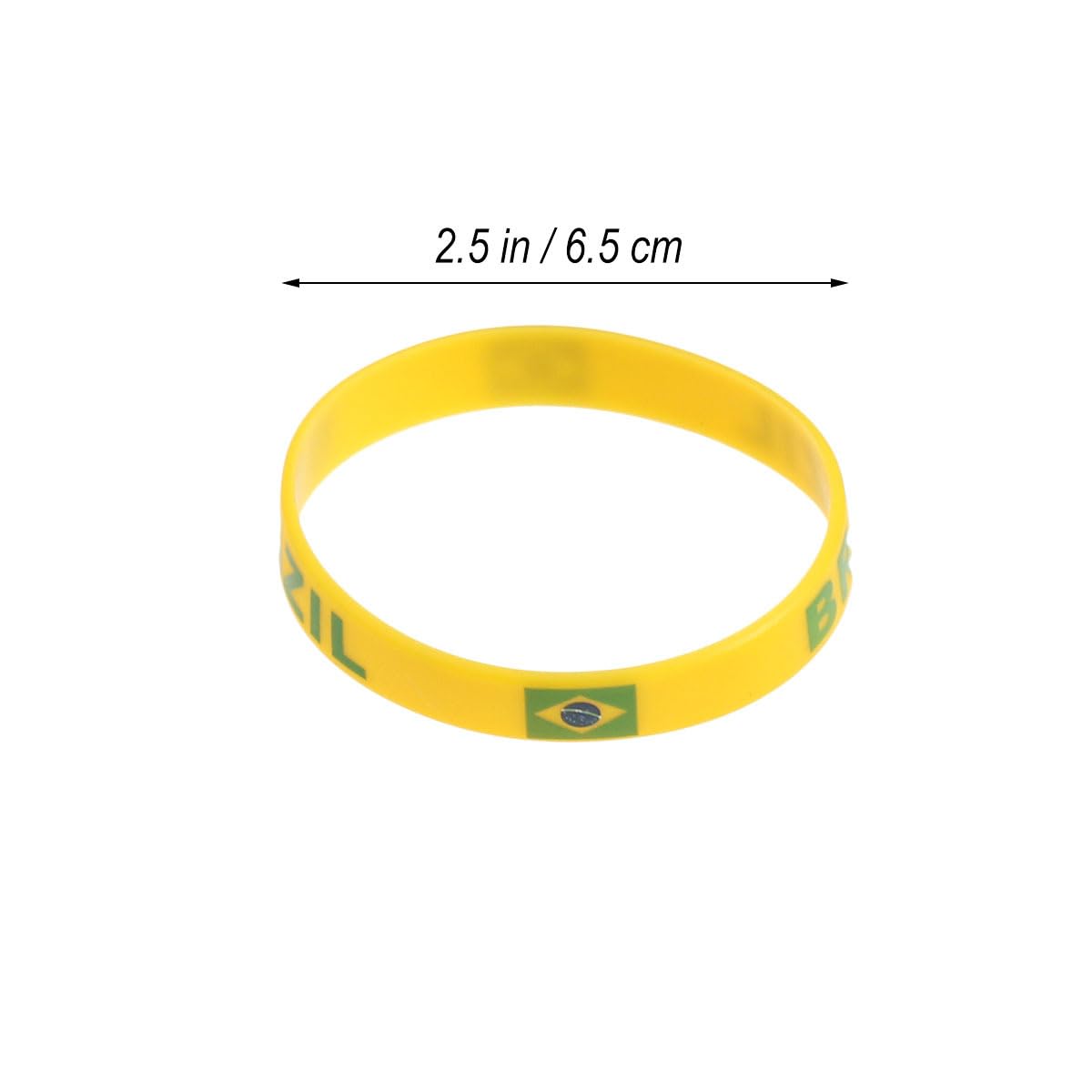 BESPORTBLE Bresil - Braccialetto da 12 pezzi, con bandiera, colore: Brasile