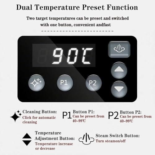 Spieniacz do mleka 1450 W komercyjna elektryczna maszyna do pianki ze zdejmowanym zbiornikiem 800 ml, regulowana temperatura od 40°C do 90°C, do kawiarni i sklepów z herbatą mleczną